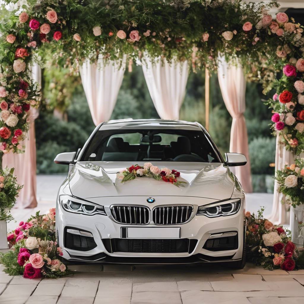 Autoschmuck Hochzeit BMW