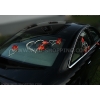 Weisse Herzen und roten Orchideen Autoschmuck