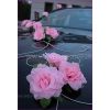 Hochzeit Autoschmuck Rosa Rosen und Herzen