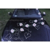 Autoschmuck für Hochzeit Lemon Rosen und Herzen