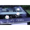 Autoschmuck für Hochzeit Lemon Rosen und Herzen