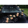 Autoschmuck für Hochzeit SALMON Rosen