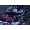 Hochzeitsauto Schmuck Burgund Rosen