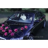 Hochzeitsauto Schmuck Burgund Rosen