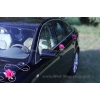 Hochzeitsauto Schmuck Burgund Rosen