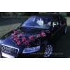Hochzeitsauto Schmuck Burgund Rosen