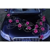 Autoschmuck Hochzeit Burgund Rosen