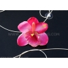 Autoschmuck für Hochzeit dunkel rosa Orchideen