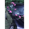 Autoschmuck für Hochzeit Rosa Rosen und Herzen