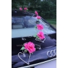 Autoschmuck für Hochzeit Rosa Rosen und Herzen