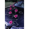 Autoschmuck für Hochzeit Burgund Rosen und Herzen