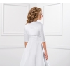 Bolero aus Satin mit Stehkragen und 2/3 Ärmeln