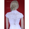 Braut Bolero Jacke Spitze Kurzarm Ivory / Weiss