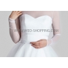 Stretchtüll  Braut bolero für Hochzeit Lange Ärmeln zurück Befestigungs - knöpfe