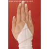 Satinhandschuhe mittig gerafft