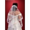Schleier mit besticktem Chiffonband