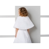 Cape für Mädchen mit Bommeln Fell Weiß / Creme / Ivory