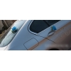Blaue und weiße Rosen Rattanherzen Autodekoration
