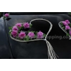 Autodekoration Hochzeit Mauve Roses Rattanherz