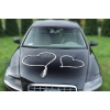 Autoschmuck zur Hochzeitsauto Herzen aus Rattan