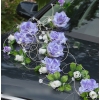 Dekoration für Hochzeitsauto Lila-Blau und Ivory