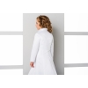 Eleganter Bolero aus Satin mit Fellkragen Kommunion