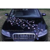 Hochzeitsschmuck für Auto violet-blau Gänseblümchen