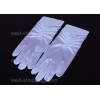 Dehnbares Satin  gekräuselte Erstkommunion Handschuhe