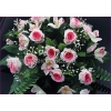 Hochzeitsauto Blumenstrauß Rosen und Orchideen - Rosa