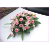 Hochzeitsauto Blumenstrauß Rosen und Orchideen - Rosa