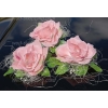 Hochzeitsauto Deko rosa Rosen