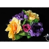 Violett-gelb-bordeaux Rosen Autoschmuck Hochzeit