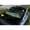 Gelbe Rosen Autoschmuck Hochzeit