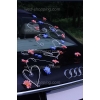 Hochzeitsschmuck auto Pfirsich und Blau Gänseblümchen Rattan Herz