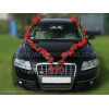 Hochzeitsauto Girlande roter Rosen