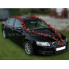 Hochzeitsauto Girlande roter Rosen