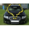 Autoschmuck Girlande gelbe Rosen