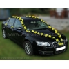Autoschmuck Girlande gelbe Rosen