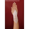 Hochzeitshandschuhe ohne Finger, mit  Muster auf Chiffon