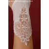Hochzeitshandschuhe ohne Finger, mit  Muster auf Chiffon