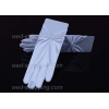 Satinhandschuhe für Mädchen Weiss