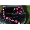 Hochzeit Auto Dekoration Kit - Rosa Dahlien und weiße Orchideen