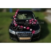 Hochzeit Auto Dekoration Kit - Rosa Dahlien und weiße Orchideen