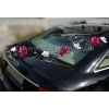 Hochzeit Auto Dekoration Kit - Rosa Dahlien und weiße Orchideen