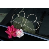 Hochzeit Auto Dekoration Kit - Rosa Dahlien und weiße Orchideen
