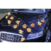 Autogesteck für Hochzeit Orange Rosen Rattan