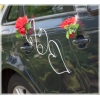 Rote Rosen Hochzeitsauto Dekoration Set Rattan Herzen