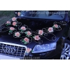 Brautauto Schmuck Salmon Blumen
