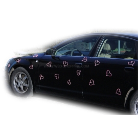 Rosa Herzen für Auto