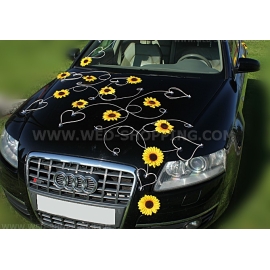 Brautautoschmuck Sonnenblumen